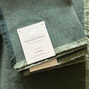 NWT Set of 8 Cross Dyed Placemats - Hearth and Hand with Magnolia